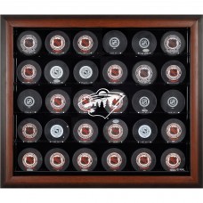 Minnesota Wild Fanatics Authentic 30-Puck Brown Display Case