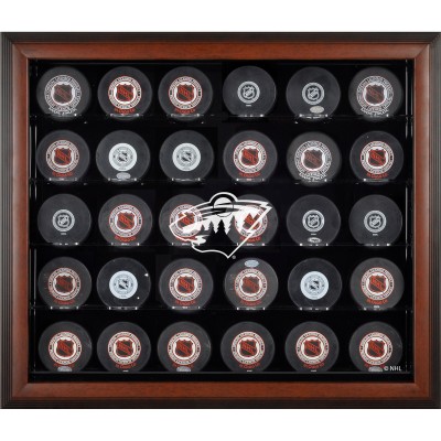 Minnesota Wild Fanatics Authentic 30-Puck Brown Display Case