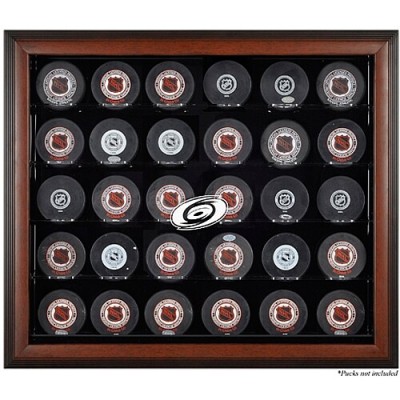 Carolina Hurricanes Fanatics Authentic 30-Puck Brown Display Case