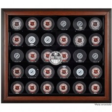 Edmonton Oilers Fanatics Authentic 30-Puck Brown Display Case