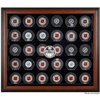Edmonton Oilers Fanatics Authentic 30-Puck Brown Display Case