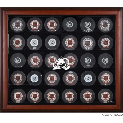 Colorado Avalanche Fanatics Authentic 30-Puck Mahogany Display Case