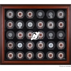 New Jersey Devils Fanatics Authentic 30-Puck Mahogany Display Case