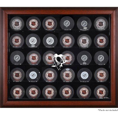 Pittsburgh Penguins Fanatics Authentic 30-Puck Mahogany Display Case