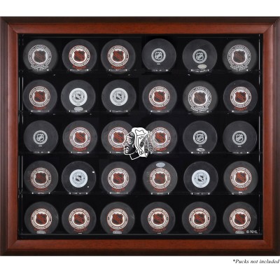 Chicago Blackhawks Fanatics Authentic 30-Puck Mahogany Display Case