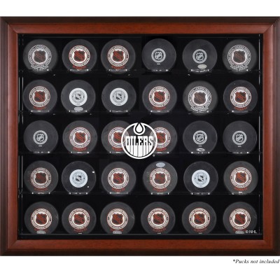 Edmonton Oilers Fanatics Authentic 30-Puck Mahogany Display Case