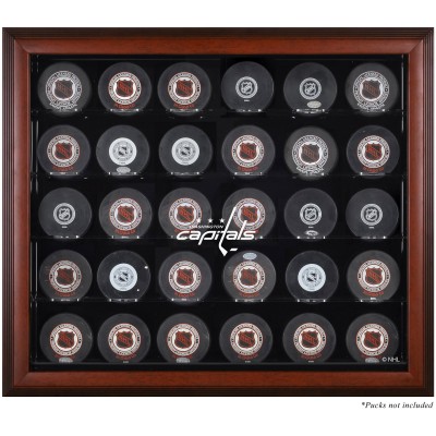 Washington Capitals Fanatics Authentic 30-Puck Mahogany Display Case