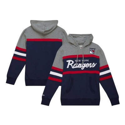 New York Rangers NHL Head Coach Hoody By Mitchell & Ness - Mens