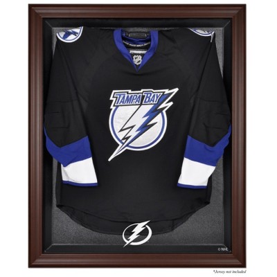 Tampa Bay Lightning Fanatics Authentic Brown Framed Logo Jersey Display Case
