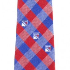 New York Rangers Woven Poly Check Tie