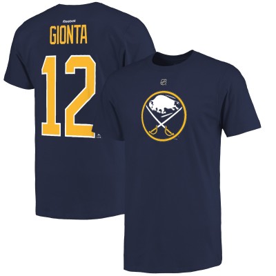 Brian Gionta Buffalo Sabres Reebok Name & Number T-Shirt - Navy Blue