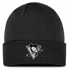 Шапка Pittsburgh Penguins Authentic Pro Road Metallic Cuffed Knit&nbsp;– Black