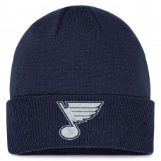 Шапка St. Louis Blues Fanatics Authentic Pro Road Metallic Cuffed Knit – Navy