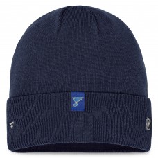Шапка St. Louis Blues Fanatics Authentic Pro Road Metallic Cuffed Knit – Navy