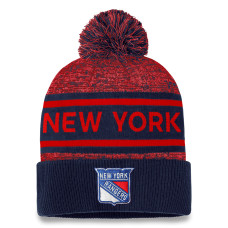 Шапка с помпоном New York Rangers Fanatics Navy/Red Authentic Pro Cuffed Шапка с помпоном New York Rangers Fanatics Navy/Red Authentic Pro Cuffed