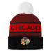 Женская шапка с помпоном Chicago Blackhawks Fanatics Black/Red Authentic Pro Rink Cuffed Женская шапка с помпоном Chicago Blackhawks Fanatics Black/Red Authentic Pro Rink Cuffed