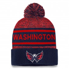 Шапка с помпоном Washington Capitals Authentic Pro Cuffed Knit - Navy/Red