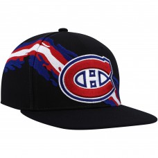 Montreal Canadiens Mitchell & Ness Vintage Paintbrush Snapback Hat - Black