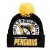 Шапка с помпоном Pittsburgh Penguins Mitchell & Ness Punch Out Cuffed Knit - Black