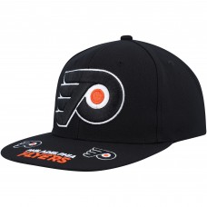 Philadelphia Flyers Mitchell & Ness Vintage Hat Trick Snapback Hat - Black