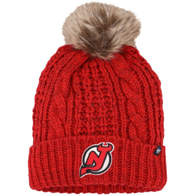 Женская джерси New Devils 47 Red Meeko Cuffed Knit Hat with Pom