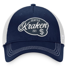 Женская Бейсболка Seattle Kraken Fanatics Deep Sea Blue/White Fundamental Trucker
