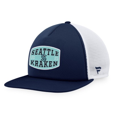 Бейсболка Seattle Kraken Foam Front Patch Trucker Snapback - Deep Sea Blue/White
