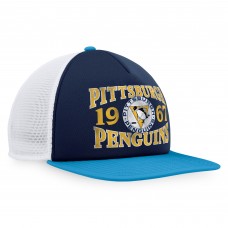 Бейсболка Pittsburgh Penguins Heritage Vintage Foam Front Trucker - Navy/Light Blue