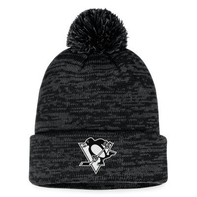 Шапка с помпоном Pittsburgh Penguins Fundamental Cuffed Knit - Black