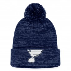 Шапка с помпоном St. Louis Blues Fanatics Fundamental Cuffed Knit - Navy