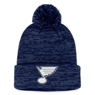 Шапка с помпоном St. Louis Blues Fanatics Fundamental Cuffed Knit - Navy
