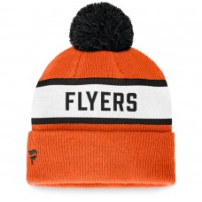 Шапка с помпоном Philadelphia Flyers Fundamental Wordmark Cuffed Knit - Orange