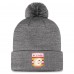 Шапка с помпоном Calgary Flames Authentic Pro Home Ice Cuffed Knit - Gray