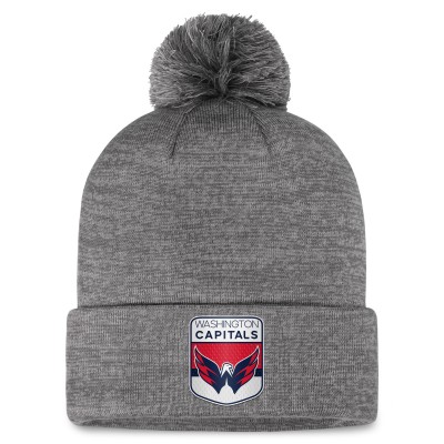 Шапка с помпоном Washington Capitals Authentic Pro Home Ice Cuffed - Gray