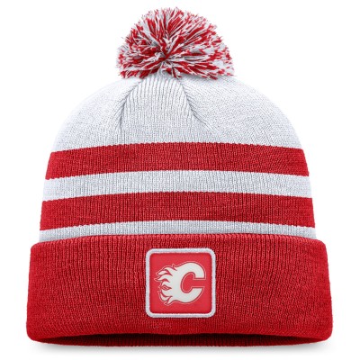 Шапка с помпоном Calgary Flames Cuffed Knit - Gray