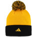 Женская шапка с помпоном Pittsburgh Penguins adidas Gold Laurel Cuffed