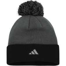 Женская шапка с помпоном Vegas Golden Knights adidas Gray Laurel Cuffed