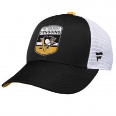Pittsburgh Penguins Youth 2023 NHL Draft On Stage Trucker Snapback Hat - Black