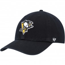 Pittsburgh Penguins 47 Team Clean Up Adjustable Hat - Black