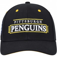 Pittsburgh Penguins Mitchell & Ness LOFI Pro Snapback Hat - Black
