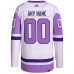 Именная игровая джерси New York Islanders adidas Hockey Fights Cancer Primegreen Authentic - White/Purple