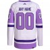 Именная джерси Tampa Bay Lightning adidas Hockey Fights Cancer Primegreen Authentic - White/Purple