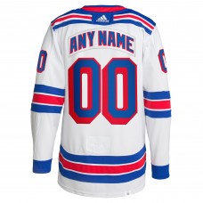 Именная игровая джерси New York Rangers adidas  Away  Primegreen Authentic Custom - White