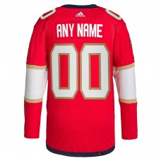 Florida Panthers adidas Home Primegreen Authentic Pro Custom Jersey - Red