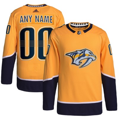 Именная джерси Nashville Predators adidas Home Primegreen Authentic Pro - Gold