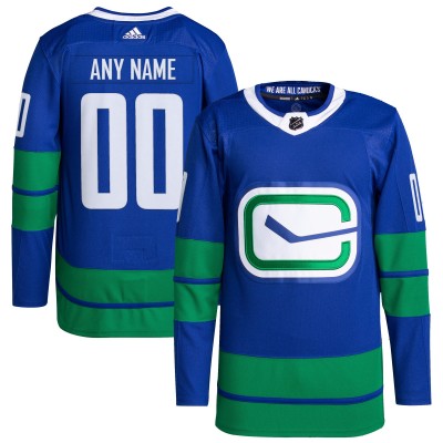 Именная джерси Vancouver Canucks adidas Primegreen Authentic Pro - Royal