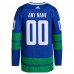 Именная джерси Vancouver Canucks adidas Primegreen Authentic Pro - Royal