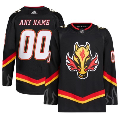 Именная игровая джерси Calgary Flames adidas  Alternate  Primegreen Authentic Custom - Black