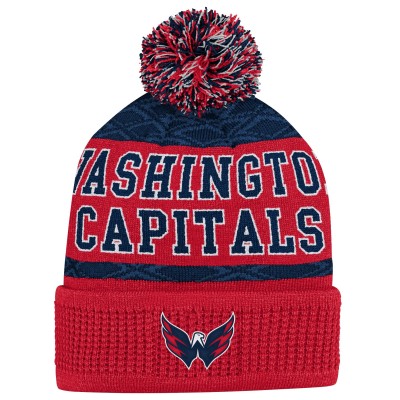 Шапка с помпоном Washington Capitals Red Puck Cuffed Knit