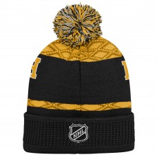 Шапка Подростковая Pittsburgh Penguins Gold Puck Cuffed Knit with Pom